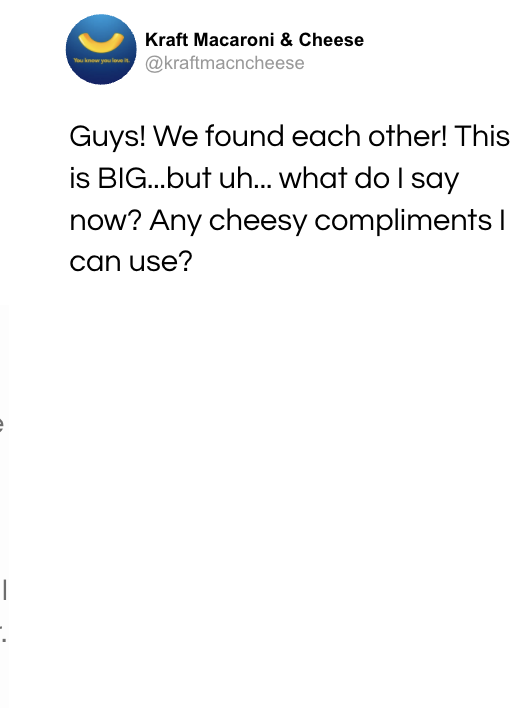 Kraft Macaroni & Cheese and Cholula social conversation screenshot 4